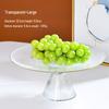 ZISIZ Stylish Glass Pedestal Fruit Plate