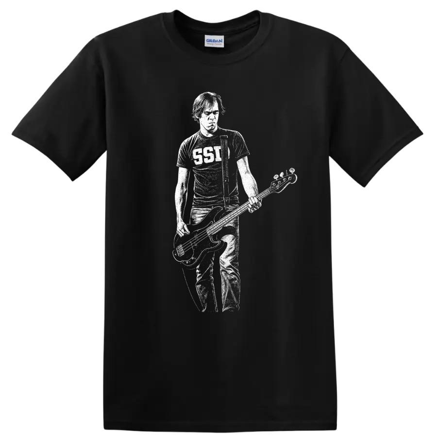 Krist Novoselic Rock Legends Silhouette T Shirt Music Tribute Tee