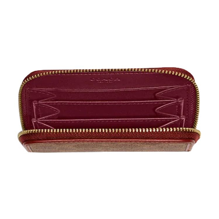 Coach Клатч-кошелек на молнии 11 Classic Monogram из канвы и кожи, унисекс, коричневый C6725-B4NQ4