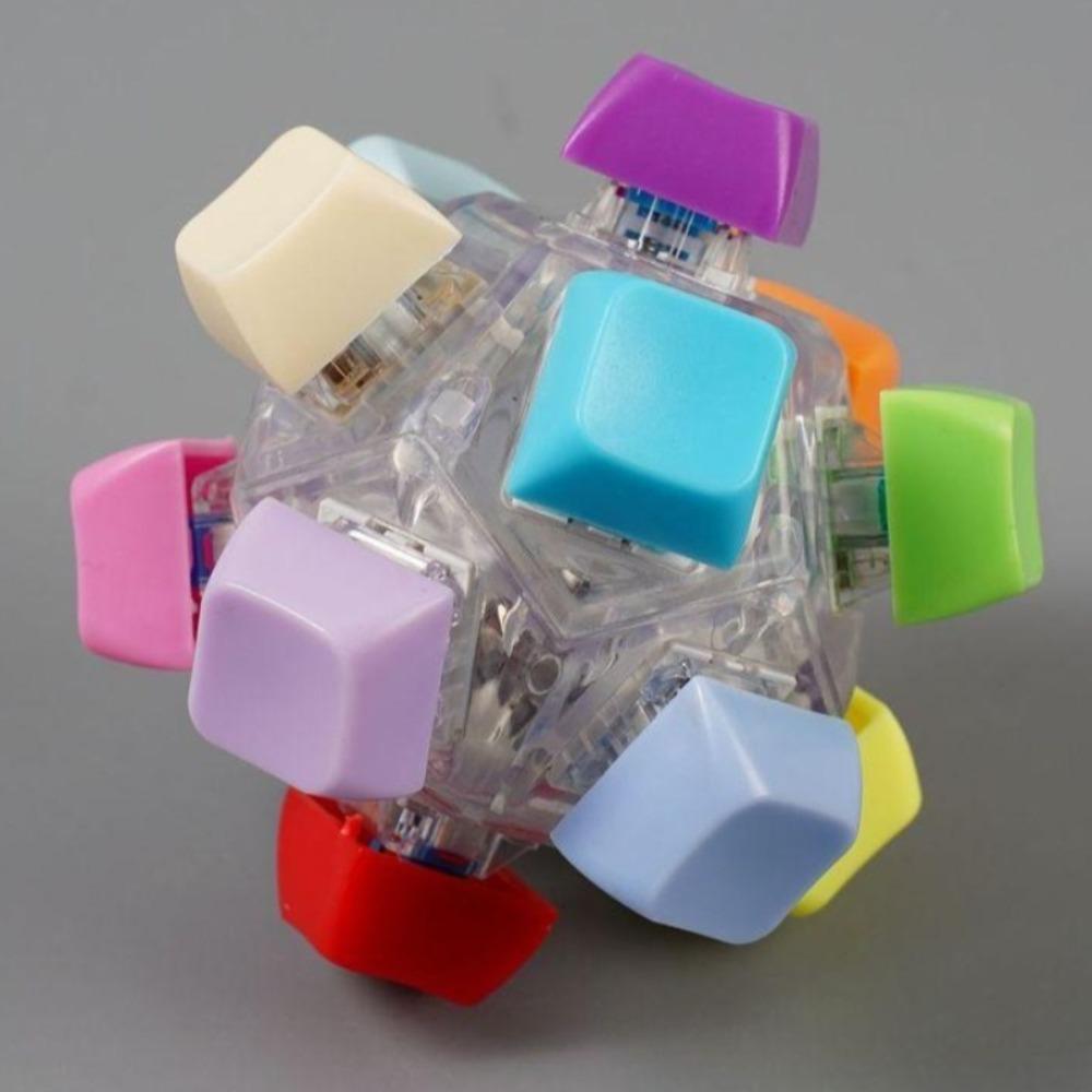 Clickable Button Fingertip Press Button Tester 12 Key Keyboard Key Toy Fidget Toy  Focus Games