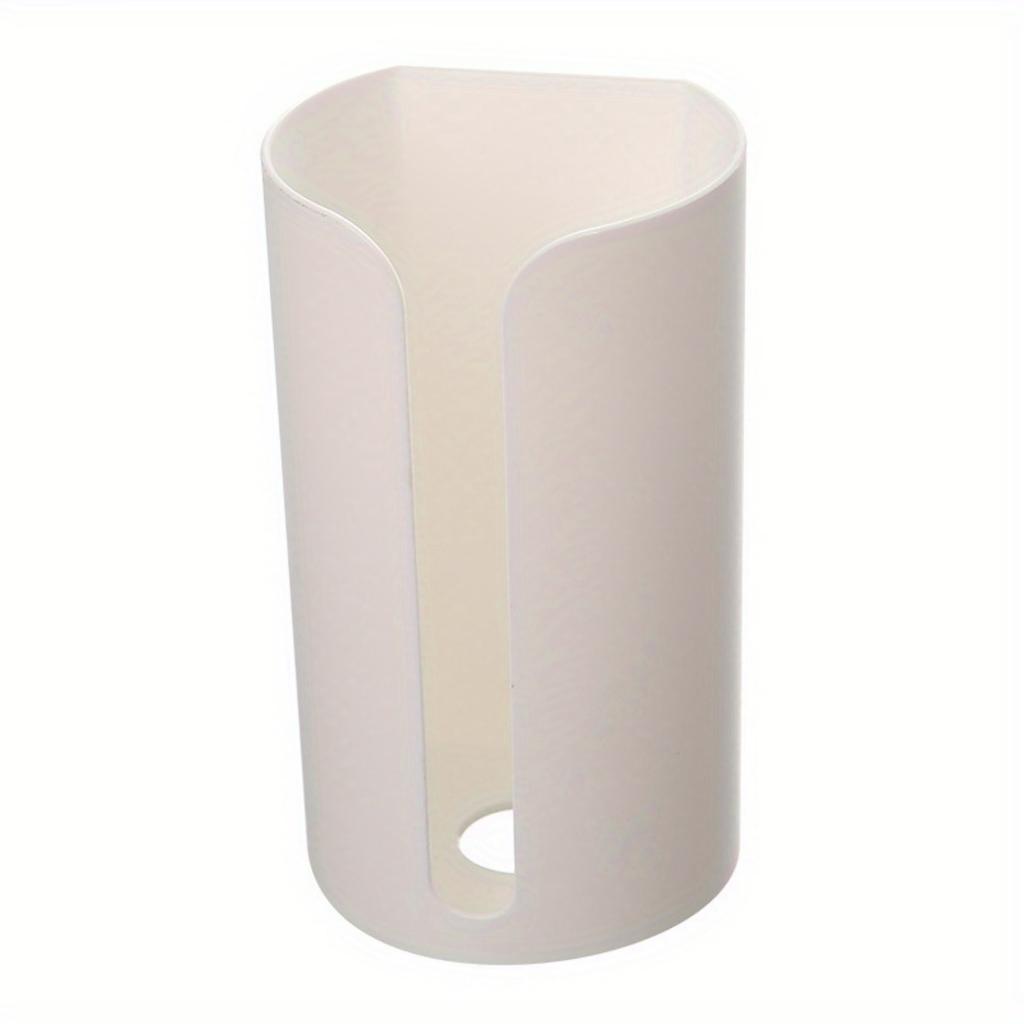 1pc Wall Mounted Nail-Free Plastic Garbage Bag Holder, Trash Bag Storage Box, Scouring Pad Container.