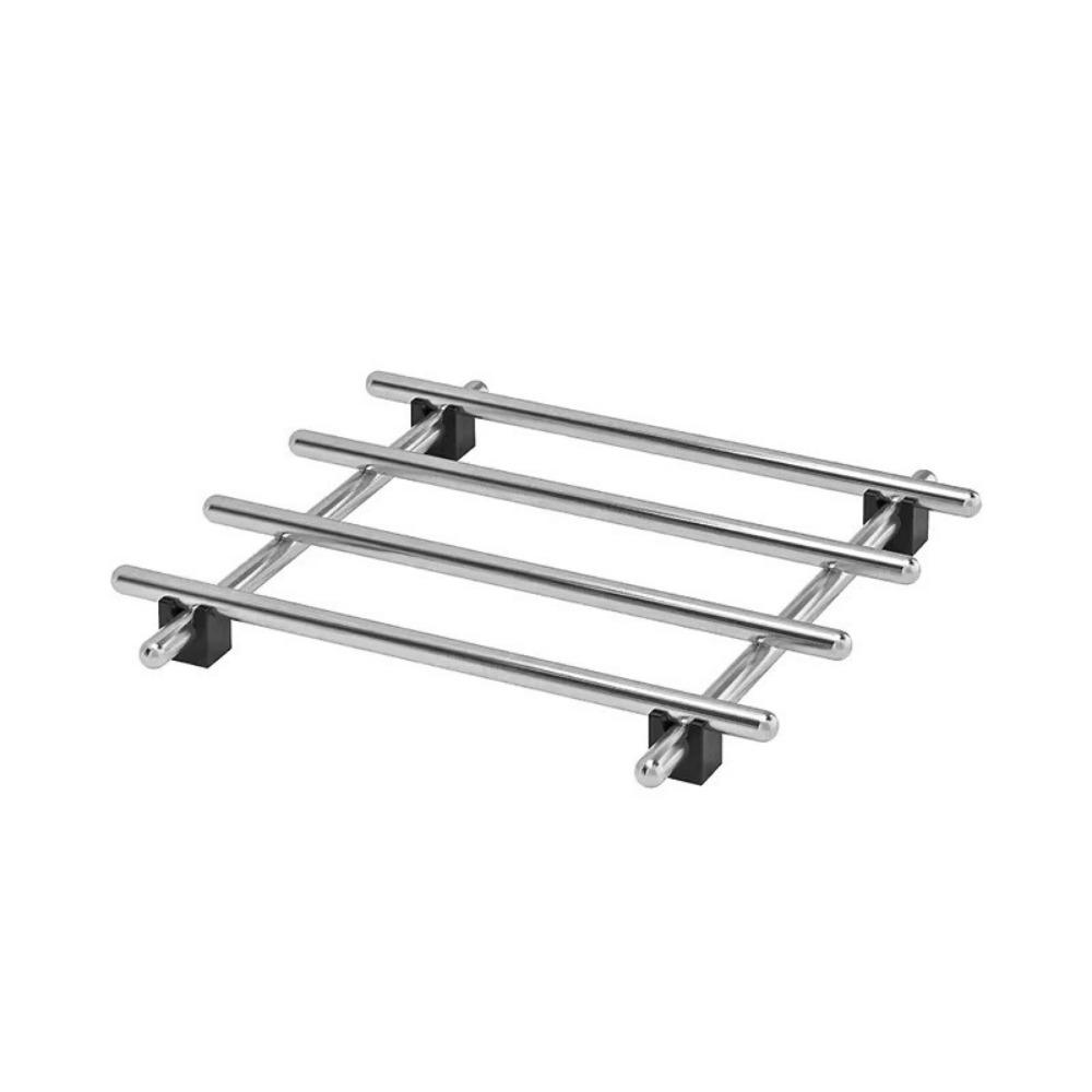 Silver Stainless Steel Trivets Non-Slip Feet Baking Pans Holder Insulation Pads Living Room