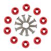 10 Set Car Engine Bay Dress Up Kits M6 Bonnet Bolts Red Washers Modification Maintenance
