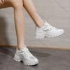 Fashion Comemore Platform Sneakers for Women Spring Summer Mesh Breathable Women's Sport Shoes Casual Solid Lace Up Chunky Heeled Tenis