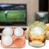 Ice Cube Mold Golf Ball Spherical Ice Mold Non-stick Flexible Silicone Ice Ball Maker for Home Kitchen Bar