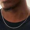 Мужская кубинская цепочка 3 мм Простая цепочка из нержавеющей стали Модная бижутерия из титановой стали Трендовые аксессуары Подарок на вечеринку