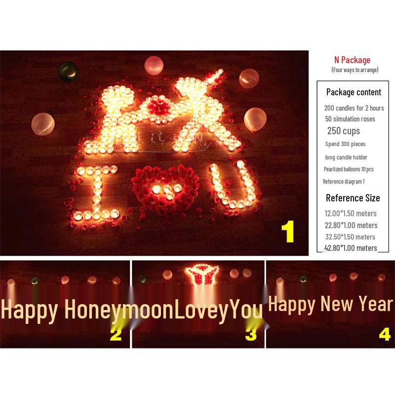 Циси День святого Валентина Романтические свечи-розы в форме сердца для признания в любви, предложения руки и сердца или украшения на день рождения.