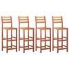 VidaXL 4x Solid Acacia Wood Bar Chairs Bar Stool Bar Seat Bistro Stool Counter Stool Chairs 46315