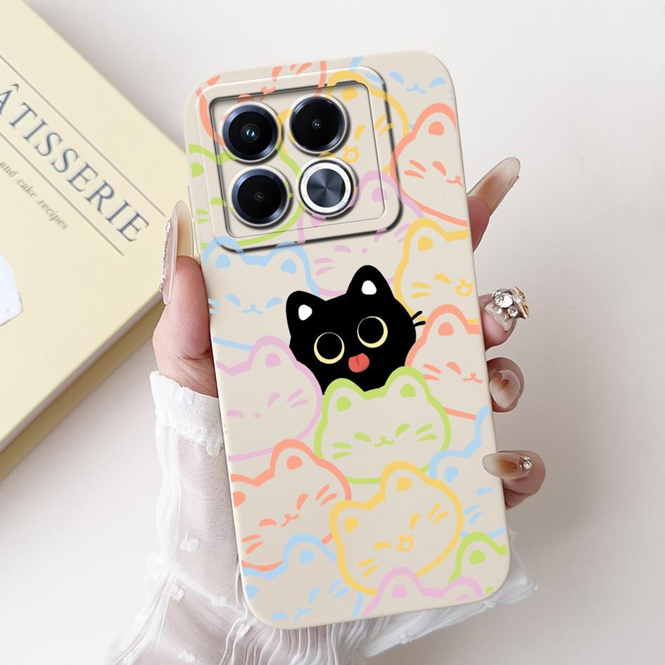 For Infinix Note 40 5G Case Cartoon Rabbit Flower Anti Slip Bumper Soft Silicone Cover For Infinix Note40 X6852 X6851 Phone Case