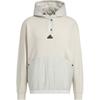 Adidas FW24 Tech Warm Mix Top Casual Loose Hoodie Unisex Hoodies Light-Sesame Earth-Grey JI8689