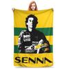 Фланелевое покрывало Ayrton Senna 1991 Шлем Гонки Теплое Плюшевое Одеяло Мягкое Постельное покрывало для Кровати Гостиной Дома Путешествия Дивана