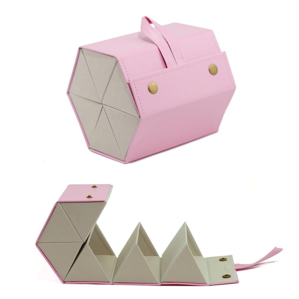 Leather Multi-Compartment Eyeglass & Sunglasses Storage Case, Portable & Foldable with Large Capacity