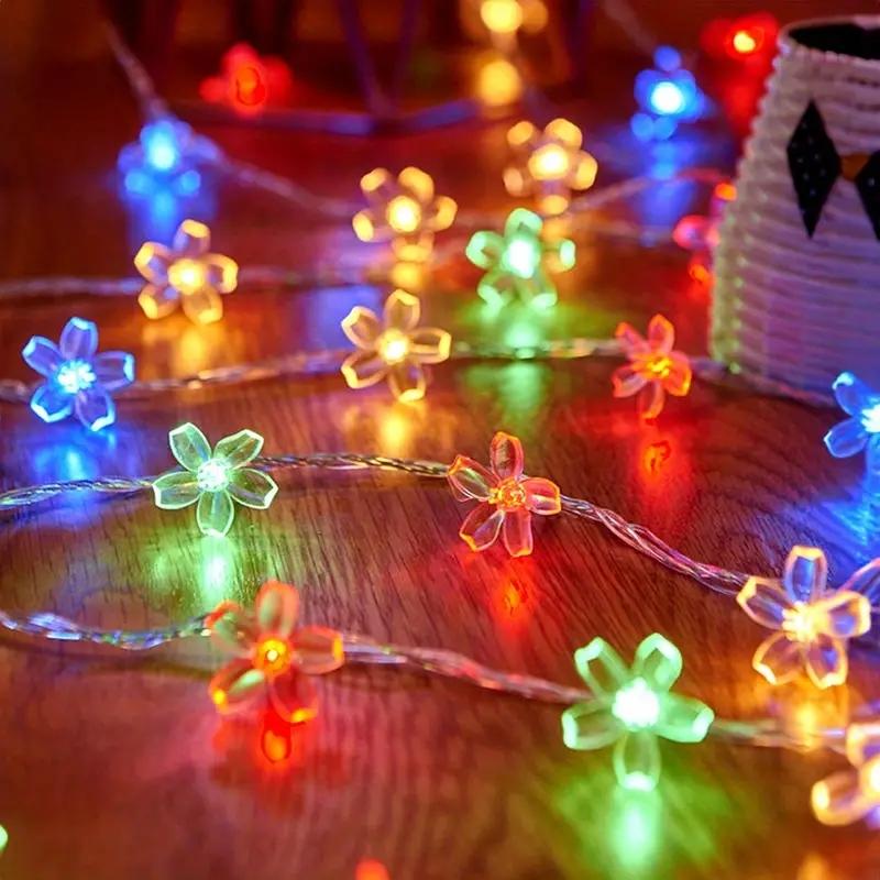 1,5/3/6/10 м светодиодная гирлянда из кристаллов вишневого цвета гирлянда для рождественской свадьбы вечеринки декоративная гирлянда на батарейках