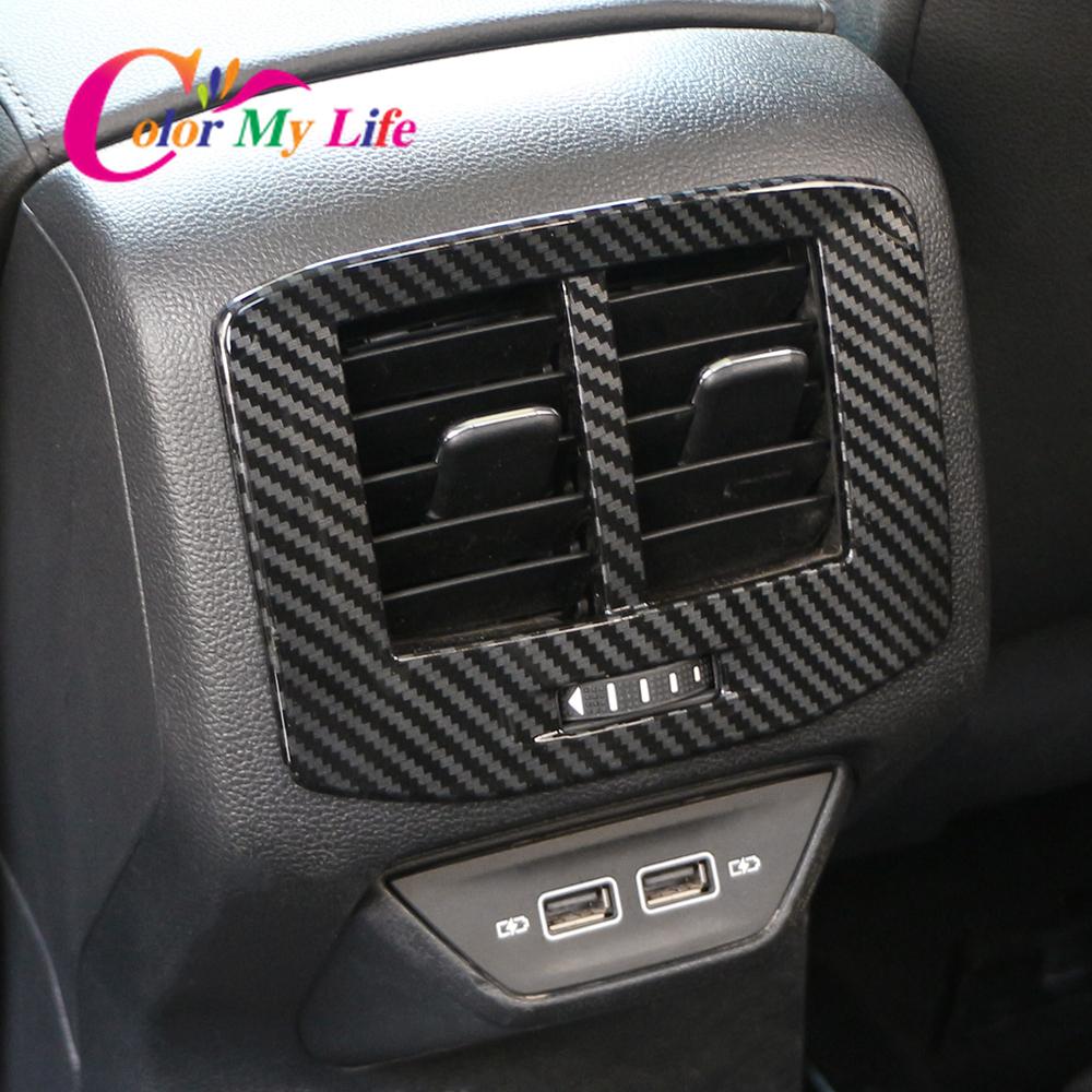 Автомобильная задняя вентиляционная панель переменного тока, накладка для Volkswagen VW T-roc Troc 2018-2022, наклейка на панель кондиционера