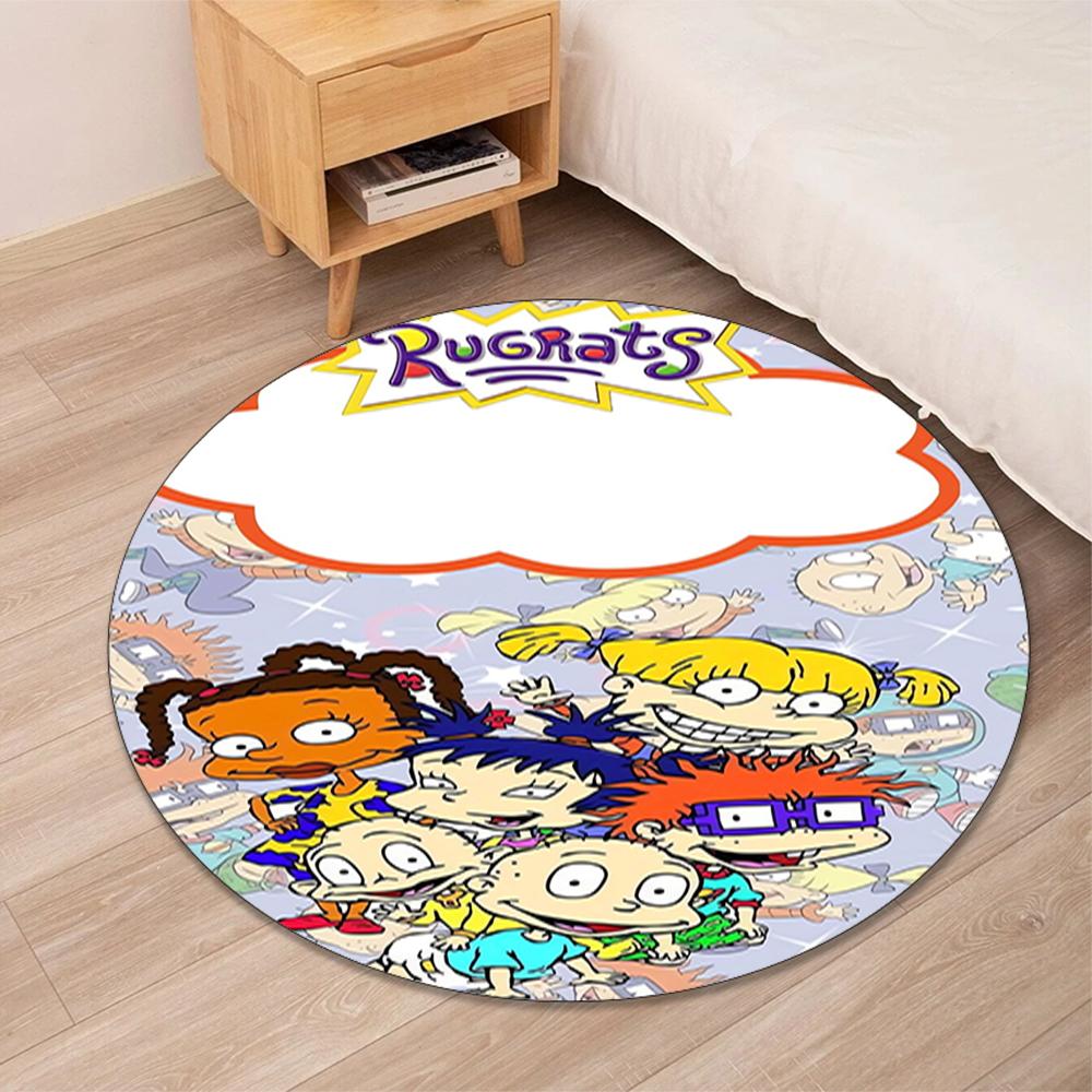 Rugrats Printed Round Rug Carpet Chair Rug Area Rug Entryway Doormats,for Office Chair Living Room Bedroom Kitchen Room.