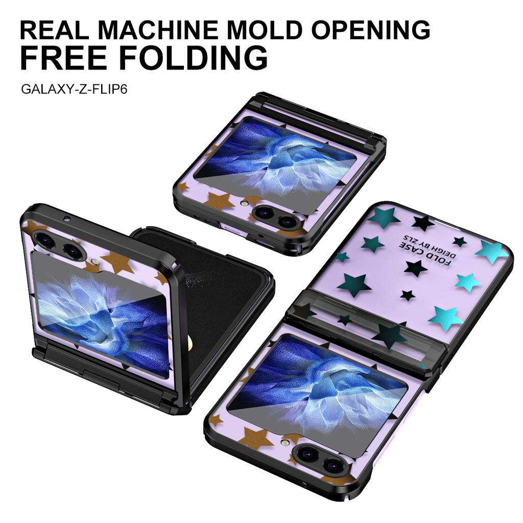 Роскошный защитный чехол со звездами для Samsung Galaxy Z Flip 6 5 4 3, противоударный чехол Star Twinkle