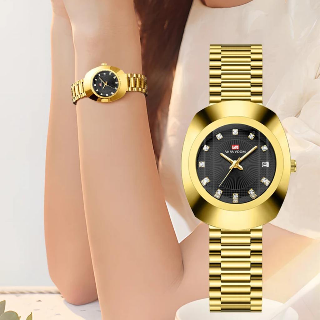 Унисекс кварцевые часы для пары новые женские овальные часы кварцевый механизм бренд роскошные водные бриллианты золото повседневное платье банкет мужские кварцевые часы