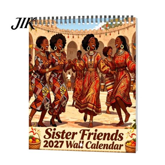 Cute Animal Monthly Organizer 2027 Wall Calendar, Funny Cartoon Illustrations Large Date Grids Spiral Bound Appointment Book Thick Coated Paper Sturdy
