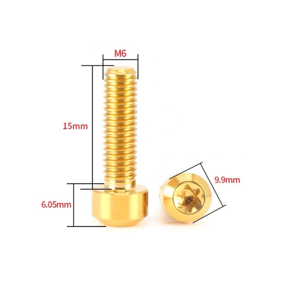 M6 Titanium Screw Torx Drive Socket Cap Screw Durable Fastener Screw Motorcycle Upgrade