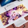 Gaming Mouse PadLarge Desk MatAntislip BaseStitched Edges Purple Anime Devil Girl Print Keyboard Pad for Gamer Office Home