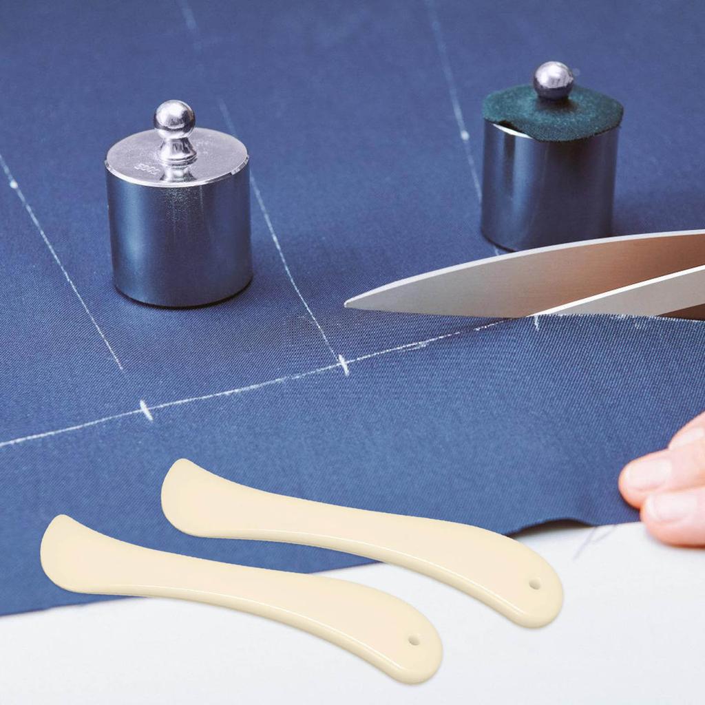 2Pcs Fabric Creaser Tool ABS Bone Folder Paper Creaser Sewing Creasing Tool for Quilting and Origami Art Craft Project