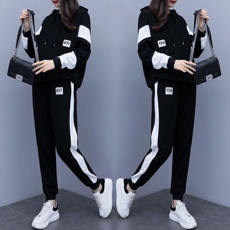Plus Size Women's Sportswear Set - 2022 Autumn Fashion Loose Fit Two-Piece