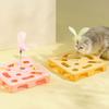 Interactive Puzzle Toy for Cats Puzzle Box with Jingle Balls Spring Feather Wand Cat Enrichment Toy for Indoor Cats Mental Stimulation And