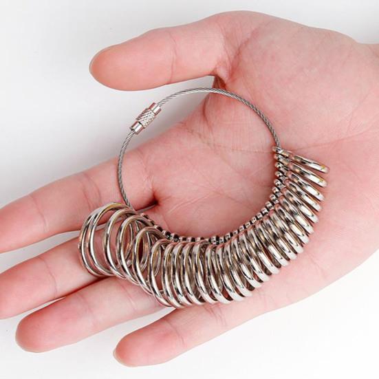 Набор измерительных инструментов для измерения размера колец. Легкое решение для определения размера ювелирных изделий. Регулируемый инструмент для измерения окружности пальца США и Великобритании.