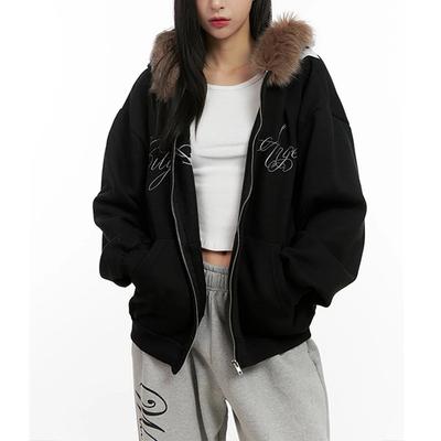 Европейский и американский осенне-зимний милый худи с принтом в стиле ретро, уличный тренд, с длинными рукавами