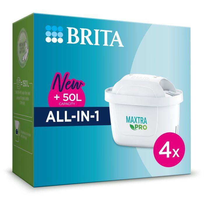 Water Filter - BRITA - MAXTRA Pro - 4 Units - White Plastic - For Hot and Cold Beverages