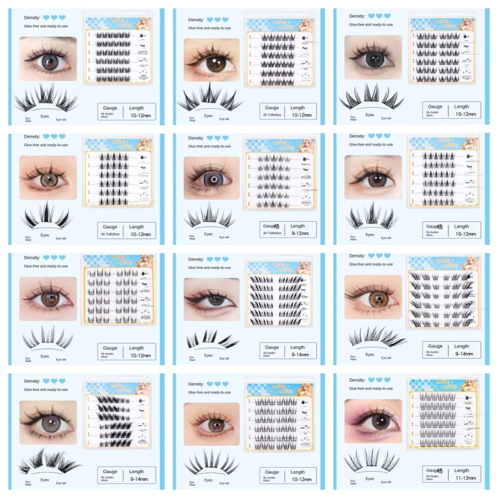 Sweet Adhesive False Eyelashes Makeup False Eyelash Clusters Grafting Lashes