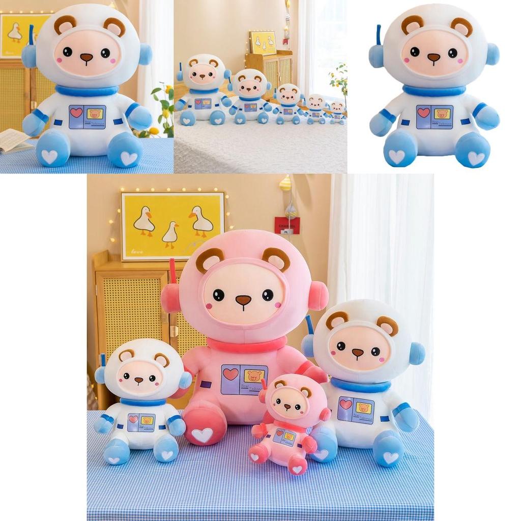 Lovable Cartoon Space Astronauts Bear Plush Doll With Colorful And Non-toxic Material