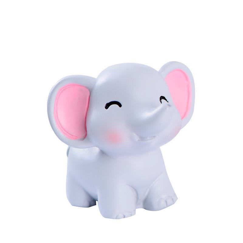 Adorable Resin Elephant Figurine Cute Desk Ornament For Fairy Garden Decoration