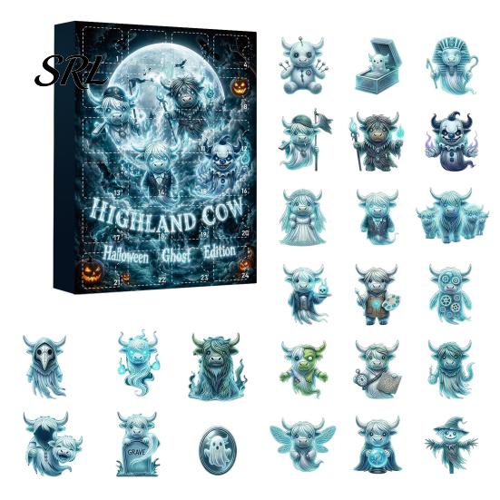 Christmas Countdown Toys 24 Days Highland Cow Advent Calendar 2026, for Indoor And Outdoor Decor Kids Adults, Acrylic Cattle Ornaments Home