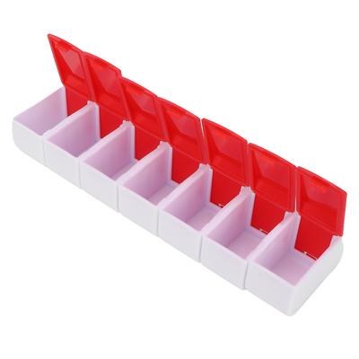 Портативный контейнер для таблеток на 7 дней, еженедельный органайзер для таблеток, дорожный контейнер для ежедневных таблеток для капсул, добавок, витаминных таблеток