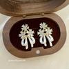 High-End Zircon Flower Bow Earrings - Luxurious, Versatile & Stylish for Women