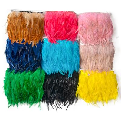 2/5/10 ярдов пушистая лента из петушиных перьев, отделка 8-12 см, бахрома из петушиных перьев, аксессуар для шитья рождественского платья для вечеринки, плюмаж для рукоделия