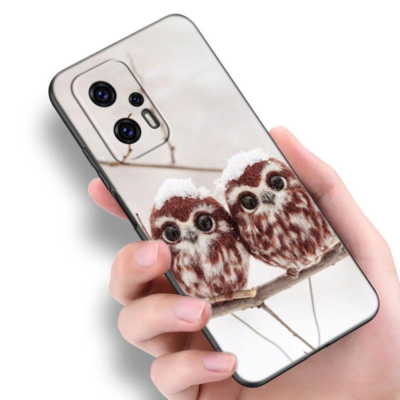 Чехол для телефона с милой совой и животным для Xiaomi POCO F2 F3 M2 M3 M4 X3 X4 Pro NFC F4 GT 5G F1 X2 C3 C31 C40 M5S, мягкий черный чехол из ТПУ