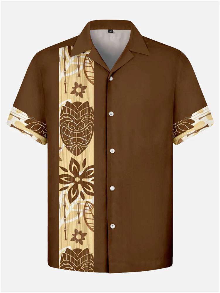 Hawaiian shirt new men's large size 1D printing fashion casual and comfortable Cuban collar button-down cardigan