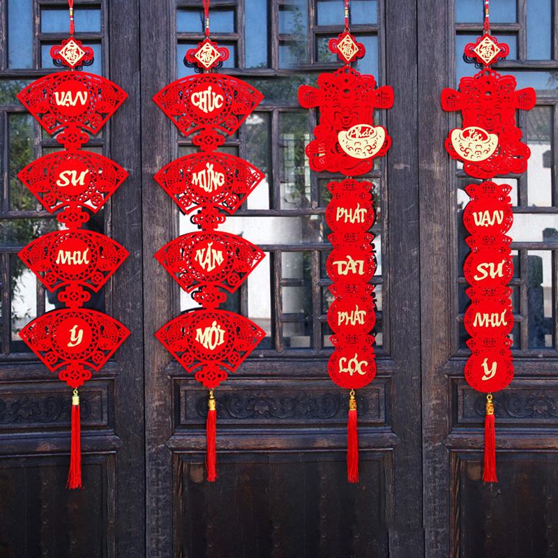 1Pc Spring Festival Tassel 2025 New Year Knot Hanging Ornament Home Decor Vietnamese Pendant Chinese Decoration Year of Snake