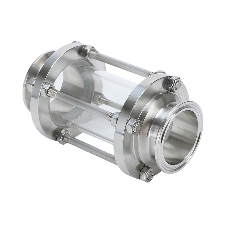 In-Line Sight Glass 304 Stainless Steel With Tri Clamp End Sanitary Flow Sight Glass Flow Pipe OD 19MM-89MM Tri Clamp Type