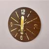 Деревянные декоративные настенные часы черного и орехового цвета, современный дизайн, украшение для дома, офиса, кухни, гостиной, настенные часы и подарок 50 см