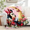 1pc flannel minnie mouse floral bedding throw blanket sofa cover gift home decoration thin soft warm throw blanket