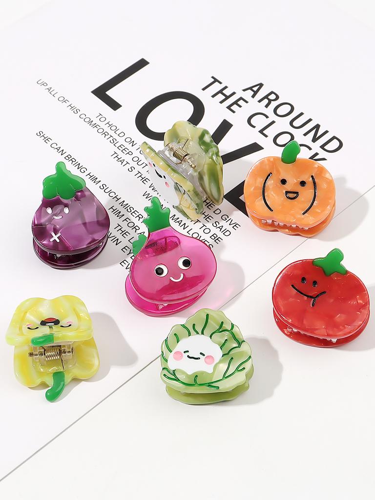 Acetate vegetable small hairpins eggplant pepper hair ornaments sense of quality cute hairpin y2k dopamine clip