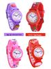 Детские мультяшные кварцевые часы: 3D ремешок, Круглый корпус, Водонепроницаемый, Простой дизайн