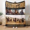 Yellowstone Theme Printed Blanket - Perfect for Couch, Bed, Travel & Outdoor Use | Machine Washable, Cozy & Durable.