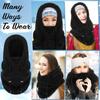 Унисекс Зимняя Шарф-шапка для шеи Флисовая Балаклава с капюшоном Утеплитель для шеи Шерстяной походный шарф Чехол-капюшон Снаряжение для улицы