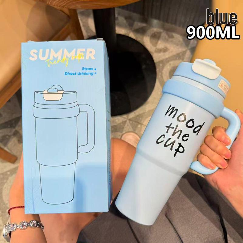 Giant Ice Buster Thermos Cup with Cute Pattern - High Capacity Straw Cup 2026.