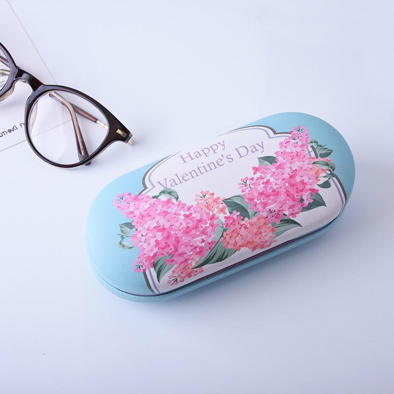 Handmade Chinese Style Double Layer Eyeglass and Contact Lens Case with Cute Digital Print