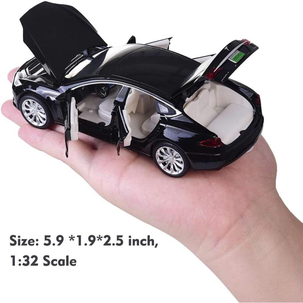 1/32 масштабная игрушечная машинка Tesla Model S, модель из сплава, автомобили с откатным механизмом, игрушки для малышей и детей
